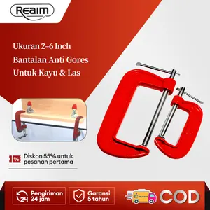 Reaim CATOK C 2" 3" 4" 5" 6" INCI G CLAMP CETOK G Tookie Penjepit Kayu C-Clip Clamp Woodworking Carpentry Gadgets