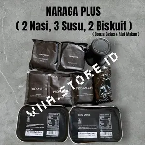 Beli Paketan Lebih Murah !! Paket Ransum Naraga Plus/ Makanan Siap Saji Tni ( Makan + Minum )