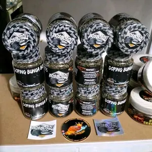 PAKAN IKAN DOPING BUNGA BOS BOS QU (PAKAN CHANNA SERANGGA / HAPPY FLOWER) PAKAN DOPING BOSBOSQU