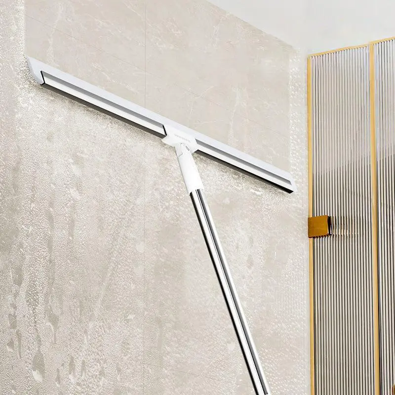 Long Handle Magic Broom, Rotatable Silicone Squeeze Broom, Rotating Brush, Household Cleaning Tool for Glass, Floor