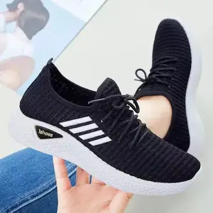 NW054 Sepatu Sneakers Wanita Size 36-42 Motif Garis / Strip All Color