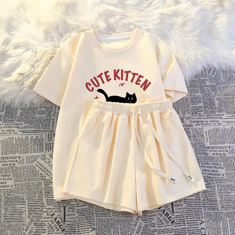 SET Bộ Quần Áo Nữ CUTEKITTEN NAD Unisex - Đồ Bộ Thể Thao Nữ Chất Cotton Mặc Đi Chơi Du Lịch Ullzang