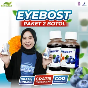 Paket 2 Botol Eyebost - Multivitamin Kesehatan Mata Bantu Masalah Mata Minus/Plus/Lelah/Berair DLL Lens Soflens suplemen vitamin herbal