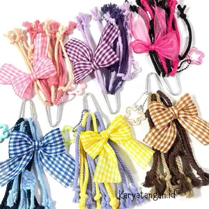 PROMO! Magie Bag Charm Macrame Keychain Lucu Gantungan Kunci Macrame Pita Cantolan Tas Aesthetic Cute