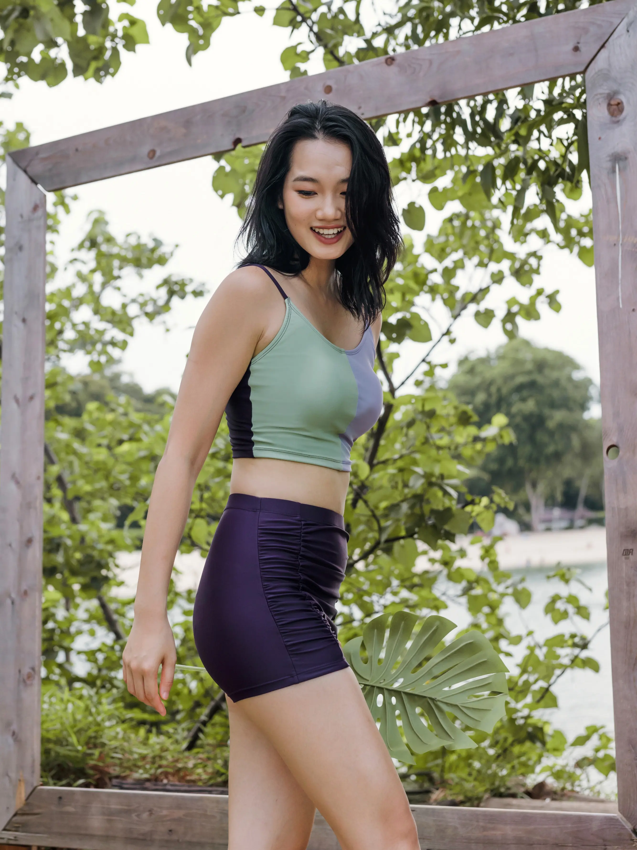Tie-Back Crop Top (UPF 50+) | Athleiswim | FUNFIT