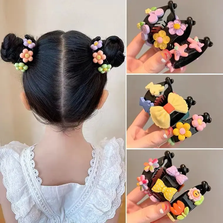 Children's Ponytail Hair Clip Lazy Hair Clamps New Style Girl Ball Head Plate Hair Artifact