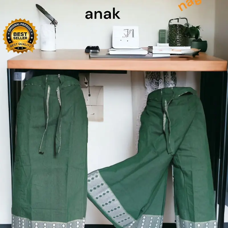Sarung Celana Muslim Pria Dewasa Anak Model Sirwal Motif Sabuk Naga - Polos Songket Sabuk Corak 3