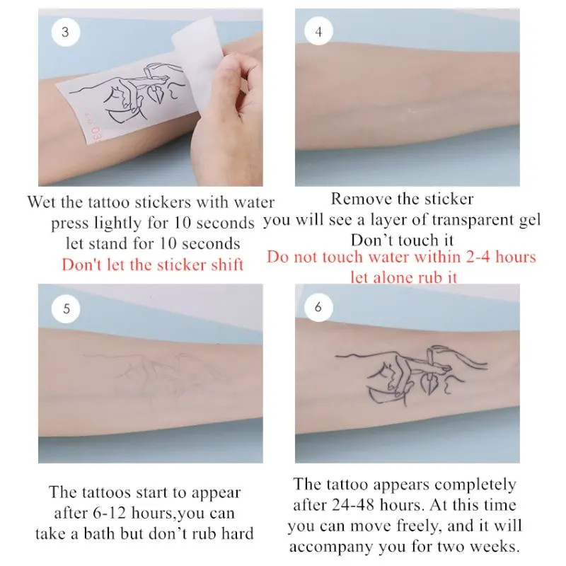 Tato Temporer Jus Tato Patch Semi Permanen Selama 15 Hari Stiker Tahan Air Stiker Tato Herbal Tato Temporer Kering Temporary tattoo halal Tubuh Waterproof Hitam Punggung Punggung Hitam 8