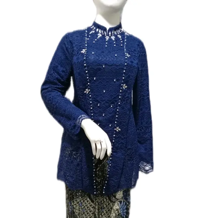 kebaya kutu baru krah sanghai Kebaya pesta mewah Kebaya wisuda Brokat Kondangan Setelan Atasan Baju Wanita