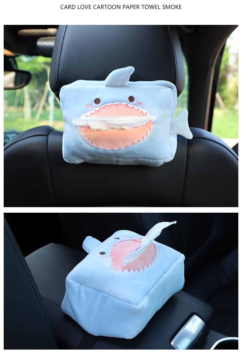 Product Introduction of Cartoon Car Tissue Box Creative Cute Car Chair Back Sunshade Armrest Box Multifunctional Car Tissue Box 14