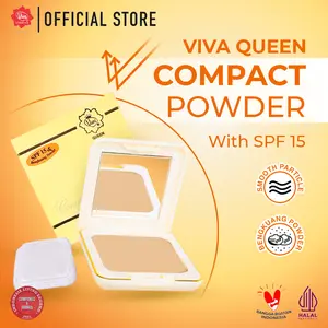 Viva Queen Compact Powder with SPF 15 (BRIGHTENING & GLOWING) - Warna NATURAL