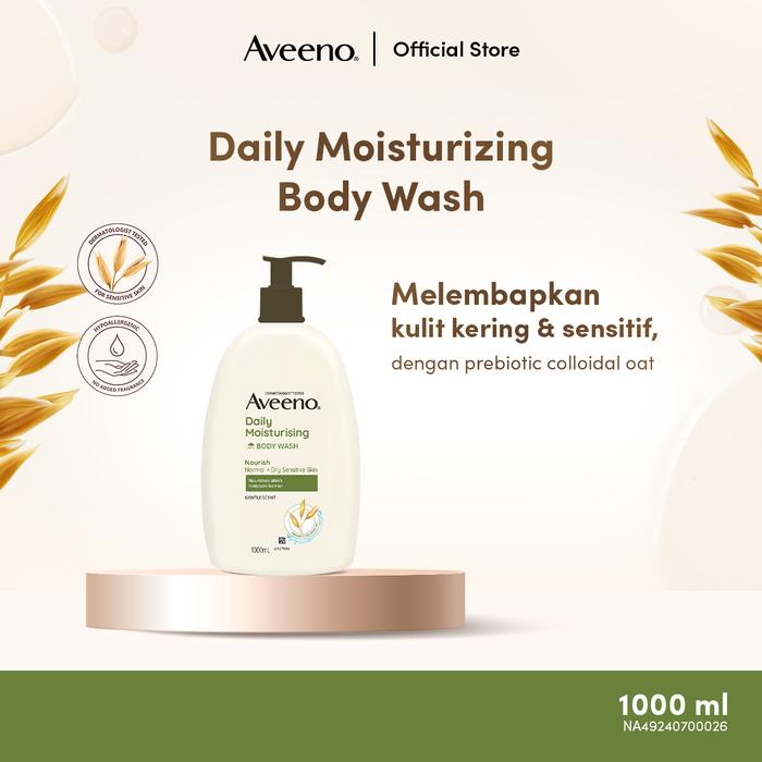 Gambar AVEENO Daily Moisturizing Bodywash 1L - Sabun Mandi dan Moisturizer Yang Mencerahkan dan Pelembab Kulit Kering dan Sensitif dari Aveeno ID Kota Administrasi Jakarta Timur Tokopedia