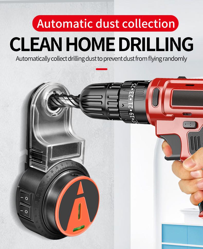 Product Introduction of Electric drilling dust collector household electric drill bit electric hammer dust collector wall dust collector small dust cleaning machine tool 5