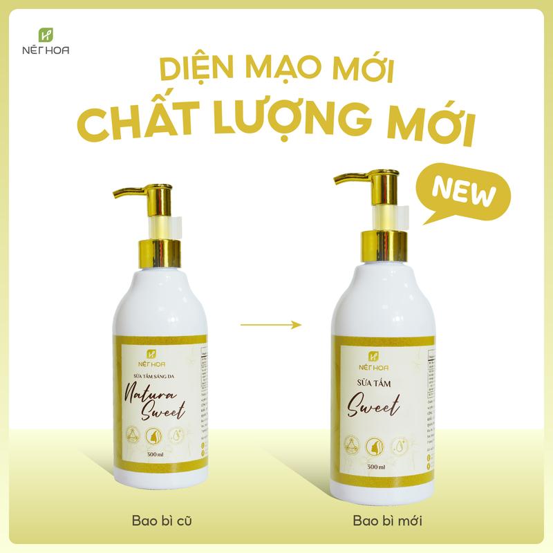  Sữa Tắm Sáng Da Dưỡng Thể Làm Đẹp Da NATURA SWEET - 300ml Nam Nữ Dưỡng Da Body Dưỡng Body Womenx 