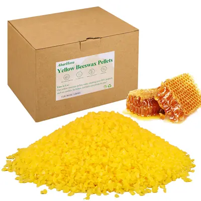 7 lb 100% Pure Natural Yellow Beeswax Pellets for Soap Candle Marking Lotion Lip balm Skin 2024 Care Crafting, Triple Filtered Cosmetic Grade