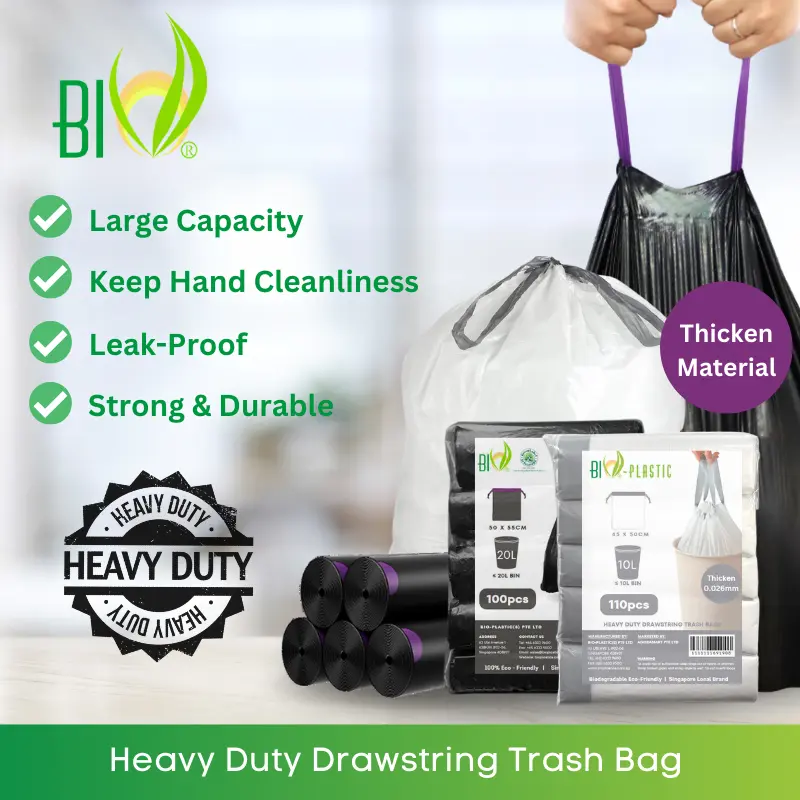 【Gift with purchase】BIO Heavy Duty Drawstring Plastic Trash Bag