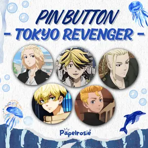 PIN BUTTON TOKYO REVENGER TOKREV | PIN PENITI AESTHETIC 44MM TOKYO REVENGER TOKREV| PIN PENITI BULAT AESTHETIC