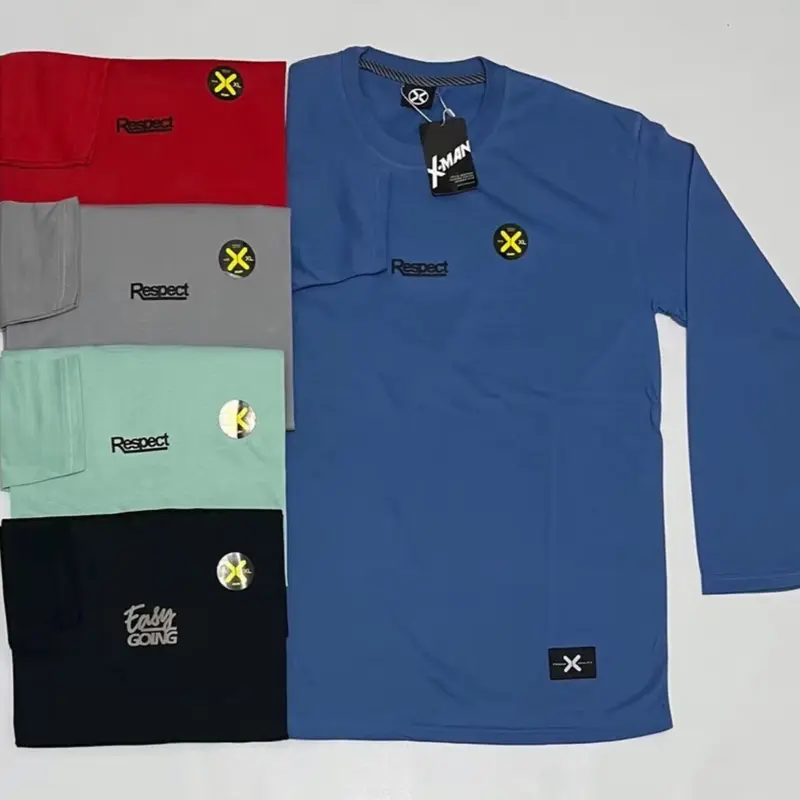 Paket 3 Pcs Kaos Distro Lengan Panjang Pria Dan Wanita Terlaris/Kaos Distro Lengan Panjang Kekinian Katun 6