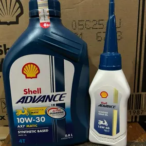 PAKET OLI SHELL ADVANCE AX7 MATIC 0,8 L + OLI GARDAN SHELL ASLI