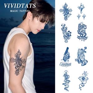 VIVIDTATS Juice Tattoo Fine-Line Angel & Praying Hands Realistic Waterproof Sweatproof Long-Lasting Painless Tattoo Sticker icarus  tattoo  temporary tattoo  set
