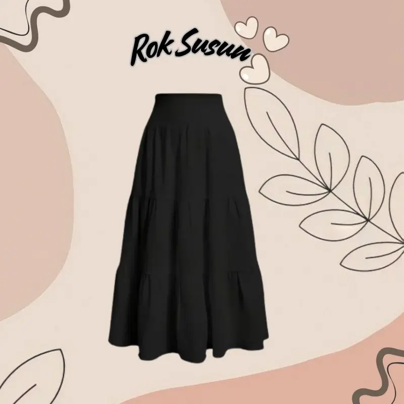 Ha-Neul Set Korean Style | Setelan One Set Remaja Kekinian Korea | One Set Blouse Rok Susun | Outfit Wanita Remaja Kekinian | Outfit Dewasa Formal/Non Formal | 3
