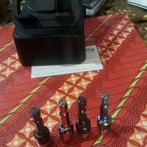 Soket Impak Non-Magnetik 8mm Torsi Tinggi Bahan Baja CR-V Mata Soket Hex Shank Obeng Mur Pengencang Soket Adaptor Driver Impak