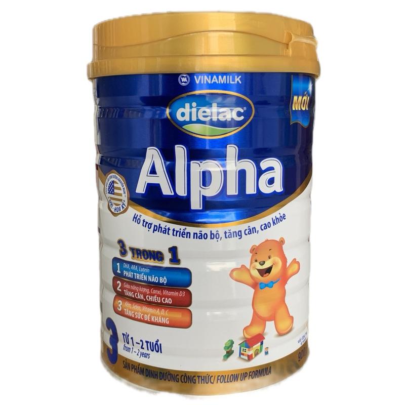  Sữa bột Vinamilk Dielac Alpha số 3 cho bé từ 1-2 tuổi lon 900g 