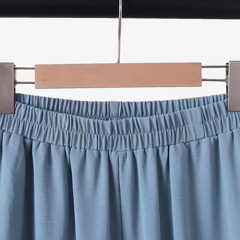 Product Introduction of Soild Color Muslim Long Sleeve Long Pants Shirt Set Pleated Blouse Pants Set 6