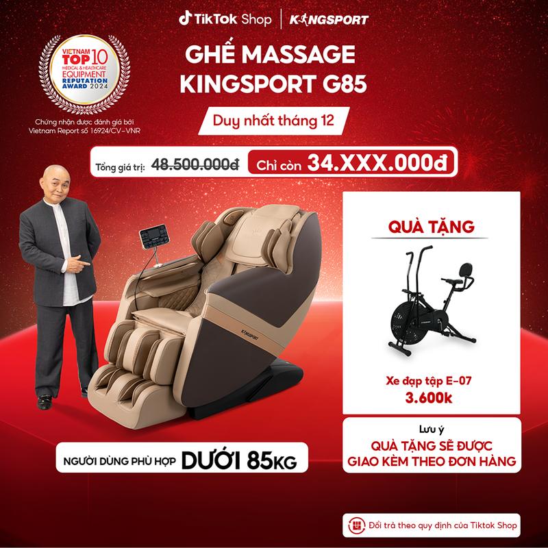  CHỈ GIAO MIỀN BẮC I Ghế massage toàn thân cao cấp KINGSPORT G85 hệ thống nhiệt hồng ngoại điều khiển bằng giọng nói hiện đại 