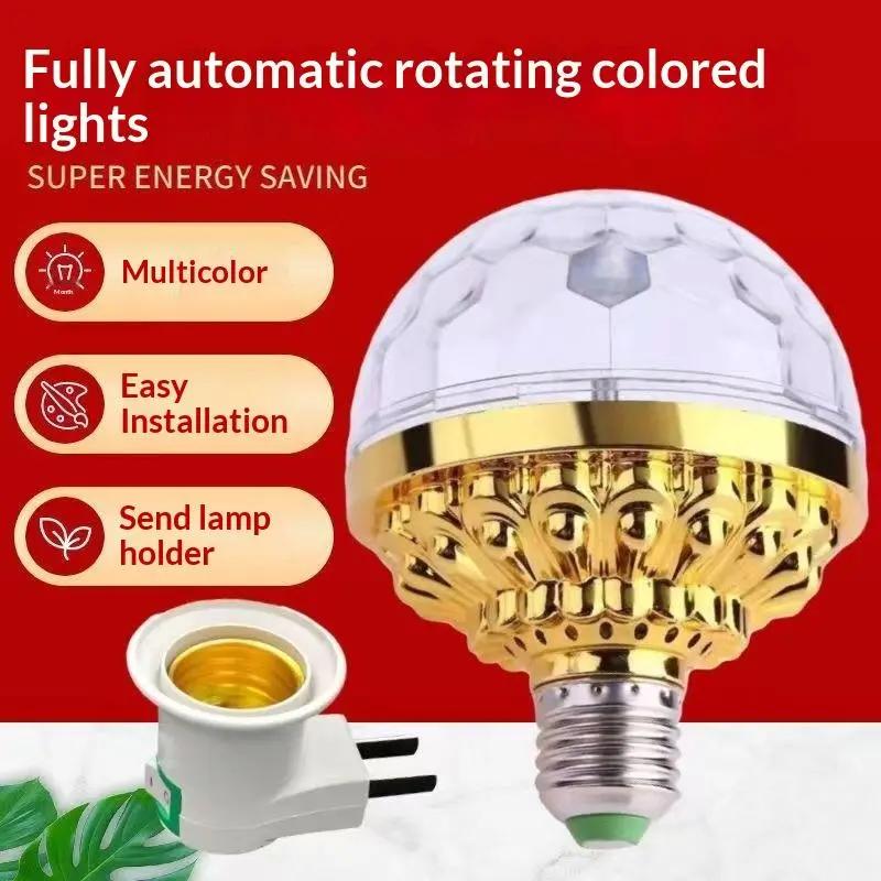 RGB Sân Khấu Ma Thuật Bóng Ánh Sáng 360 ° Đầy Đủ Xoay Màu Sắc Thay Đổi USB Cắm…