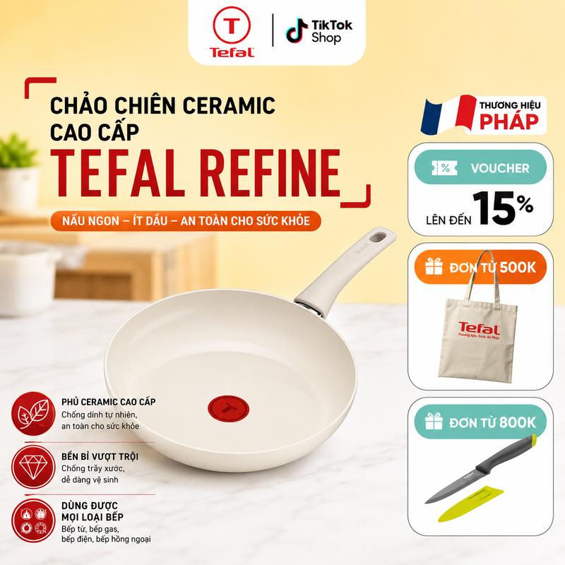 Chảo chiên ceramic cao cấp Tefal REFINE
