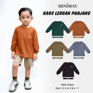 Kaos Anak Lengan Panjang Dinosaurus Dino Baju Anak Atasan Anak 12345 Tahun