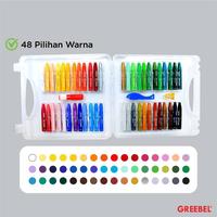 Gambar GREEBEL Crayon Krayon Kids 48 Warna / Kids Oil Pastel 48C (KOP48) Crayon Set Mewarnai Professional dari GREEBEL Kota Administrasi Jakarta Barat 4 Tokopedia