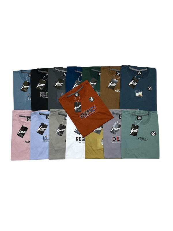 Paket 4 Pcs Kaos Distro Pria Semi Katun - Motif Retro, Korea, Simpel, Santai - Panjang,distro Cowok Keren atasan pria lengan Pendek Casual 6