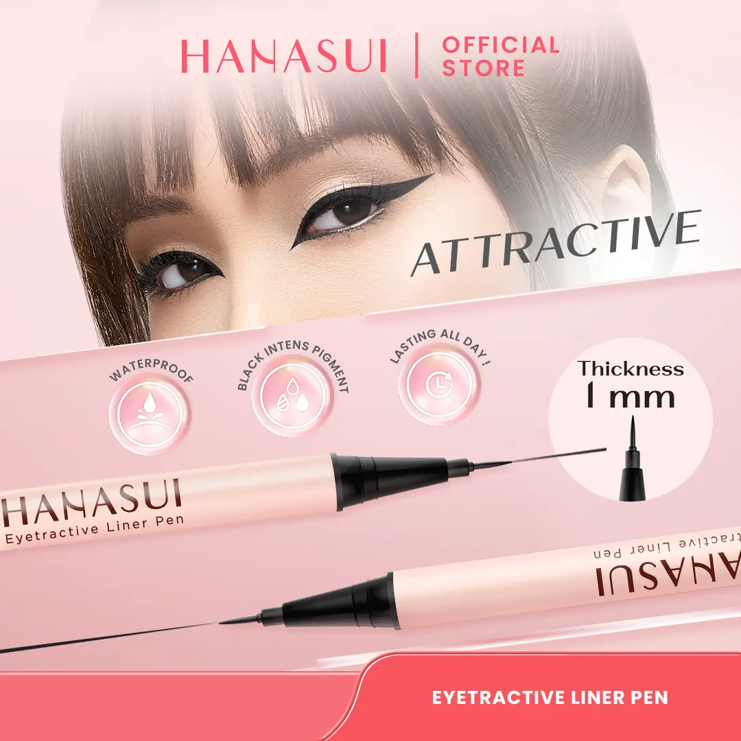 HANASUI Eytractive Liner Pen - Eyeliner Pensil Waterproof Thin & Thick Liner Smudgeproof Lasting All Day