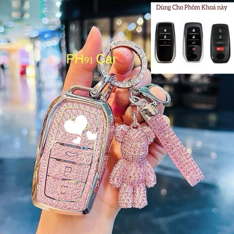 3 4nút Ốp Bảo Vệ Chìa Khoá Smartkey Hilux Land Cruiser Innova Prado Camryi Fortuner Rav 4 INNOVA CROSS 23-24