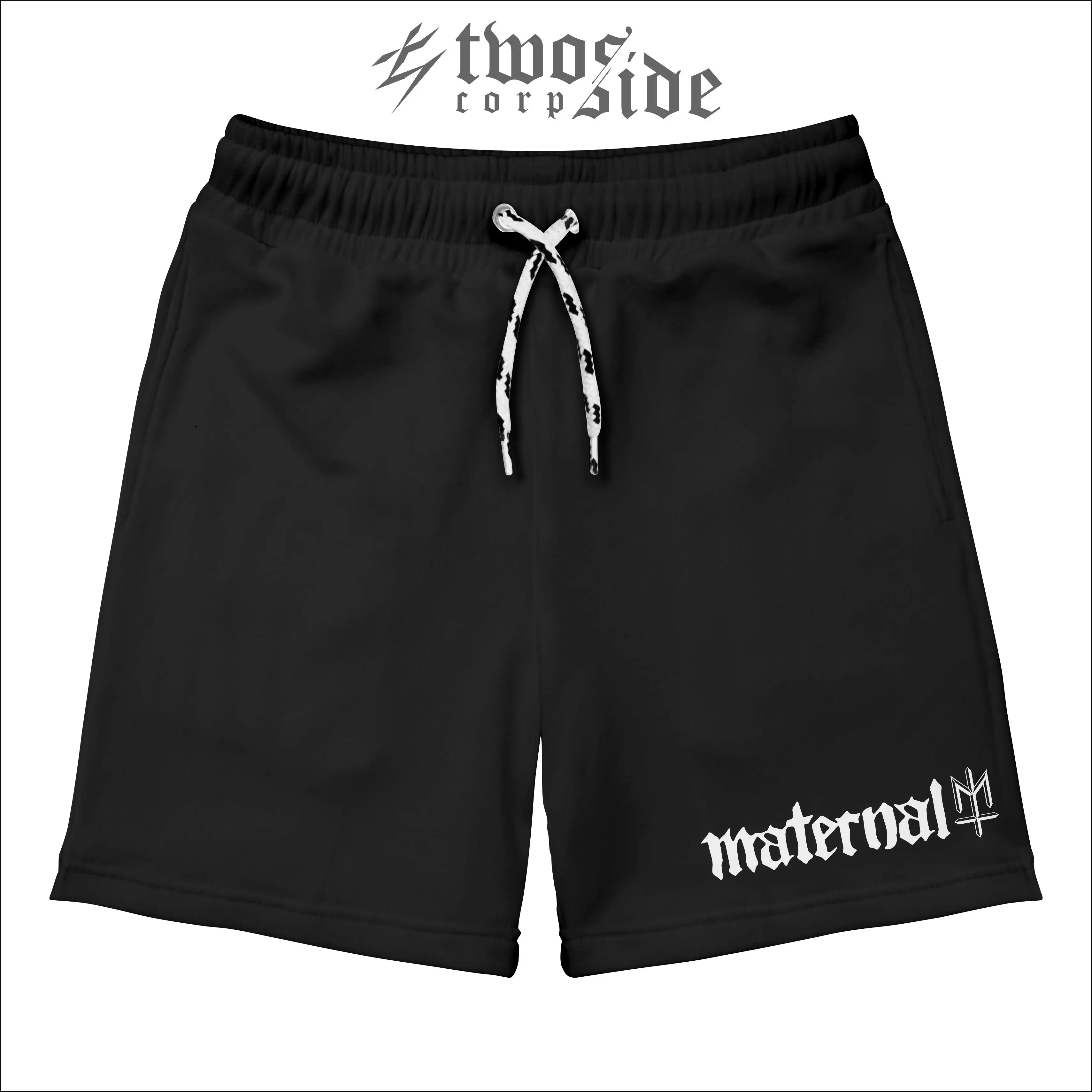 Two Side Celana Pendek Boardshort Boxer MTRL Cargopant Wanita Laki Laki Unisex Fleece Pria Santai Distro Hitam Katun Motif Dewasa Surfing kolor metal Remaja ponggol cowok Keren
