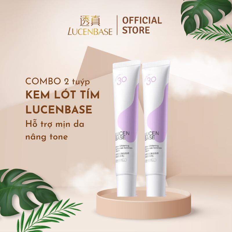 Combo 2 Tuýp Kem Lót Lucenbase Hỗ Trợ Chống Nắng SPF30++ Bảo Vệ Da 2IN1 Cho Lớp Make-Up Tự Nhiên Hỗ Trợ Mịn Da Nâng Tone