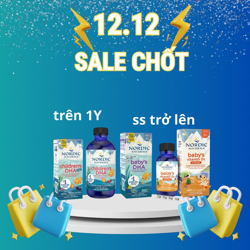   Preorder  TGS  Bộ sản phẩm Nordic Mỹ Nordic baby children xtra d3 cho bé 