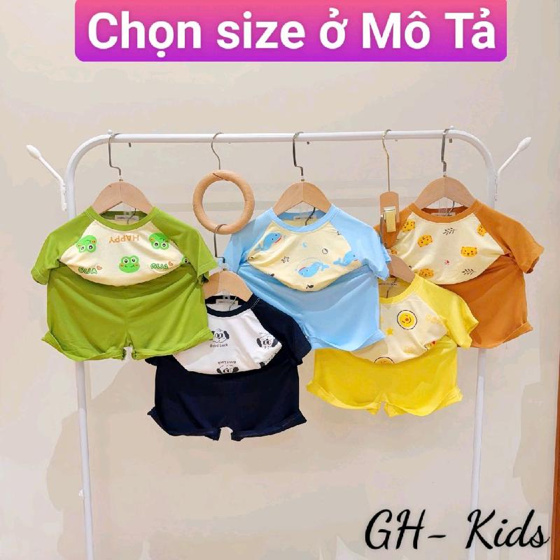 Bộ Cộc Tay Thun Lạnh MinkyMom Baby Cho Bé trai bé gái in nước size 7-25kg Cao 80-123cm Mềm Mịn Thoáng Mát Dễ Thương