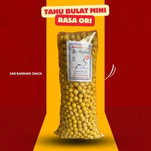 PROMO 500 GRAM Tahu bulat mini Crispy ori gurih rasa original makanan ringan cemilan khas ciamis Asin Camilan Snack Keripik Food Pedas Manis Kripik Sambal Bawang Ayam Msg  Kering