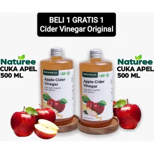 BELI 1 GRATIS 1 CUKA APEL 500ml 2 Botol Apel With Mother premium organic asam urat