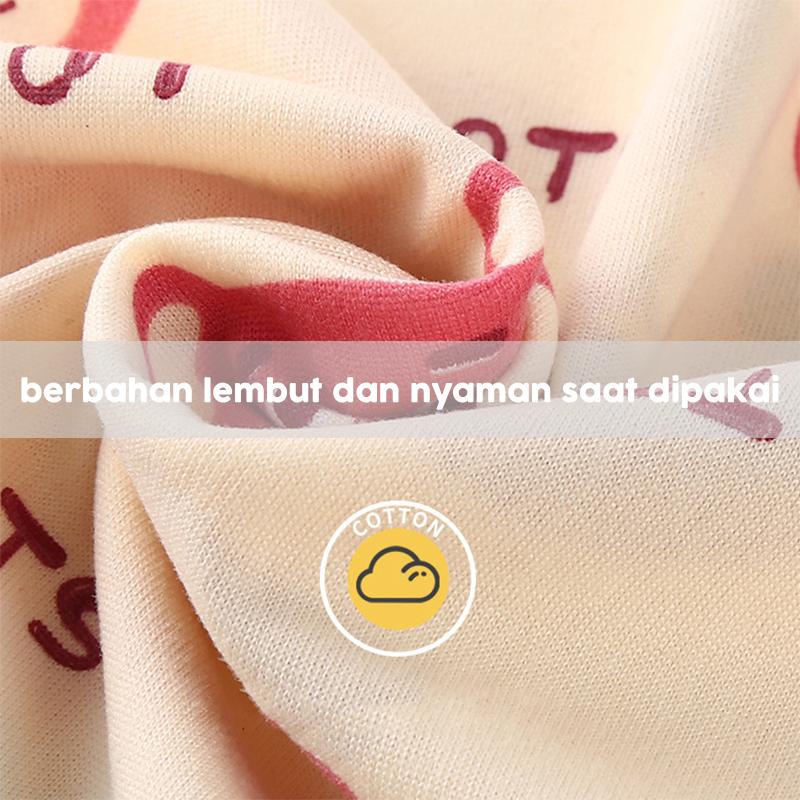 Sunny.Lucas Setelan Baju Tidur Lengan Panjang Untuk Anak  Perempuan Laki Laki Piyama Anak Print Kartun/piama anak set/baju tidur anak perempuan