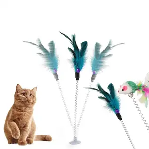 Tongkat Spiral Tikus Bulu Mainan Kucing Dop Karet Goyang Cat Toys