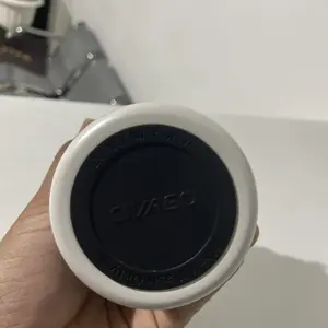 CIVAGO（13oz/385ml）Mug Kopi Stainless Steel dengan Lapisan Keramik dan Tutup Termos Vakum untuk Minuman Panas dan Dingin