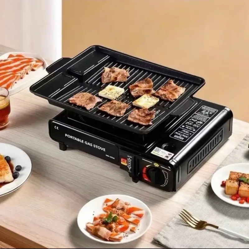 Bếp Gas Mini Du Lịch Thép Không Rỉ Chống Cháy Nổ Chống Gió Hoả Lực Mạnh 1