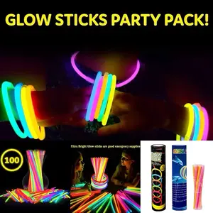 PACK ISI 100 Glowing stick / glow stik / stick glow in the dark