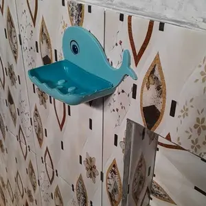 BISA COD H5600 Tempat Rak Sabun / Tempat Sabun Batang Tempel Model Ikan Paus / Rak Sabun Kamar Mandi Tempel / Wadah Sabun Plastik