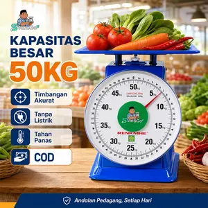 ORIGINAL SvaraGo Timbangan Jarum Mekanik Terpercaya - Kapasitas 30kg/50kg/100kg/150kg, Sempurna untuk Buah, Sayur & Laundry, Harga Terjangkau & Akurasi Maksimal! Timbangan Barang Ekpedisi Duduk