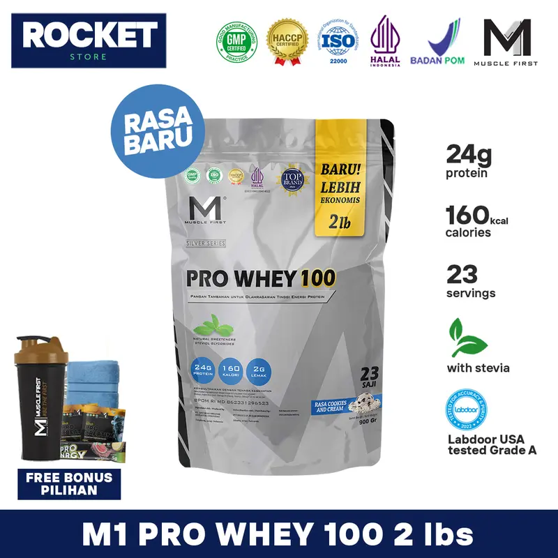 M1 Muscle First Pro Whey 100 2lbs Whey Protein 900gr 23 Serving 3